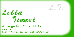 lilla timmel business card